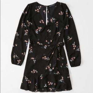 Abercrombie Long Sleeve Floral Wrap Dress